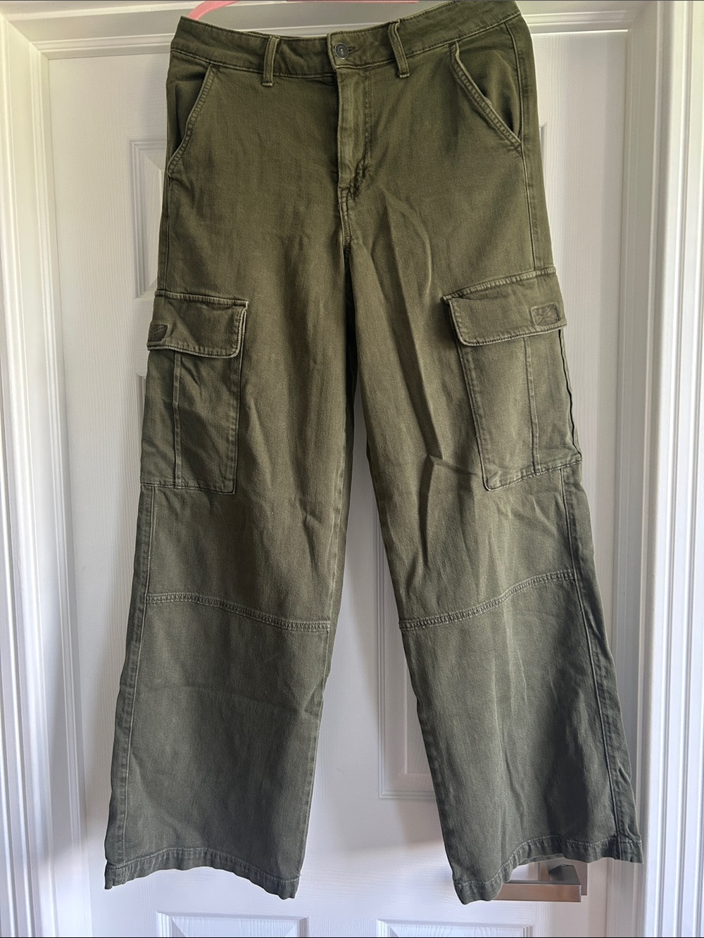 American Eagle Outfitters Olive High-rose baggy Wide-Leg Cargo Pants